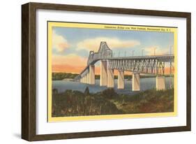 Jamestown Bridge, Narragansett Bay, Rhode Island-null-Framed Art Print