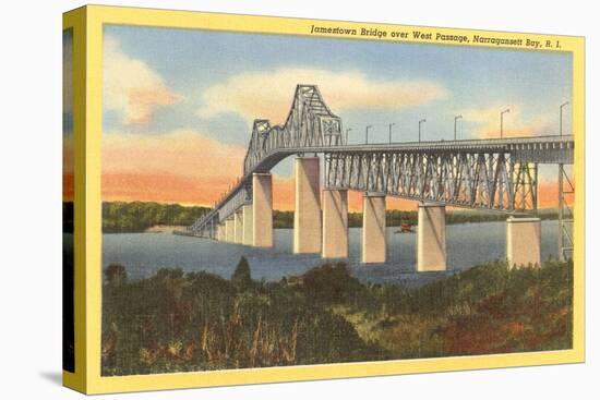 Jamestown Bridge, Narragansett Bay, Rhode Island-null-Stretched Canvas