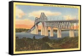 Jamestown Bridge, Narragansett Bay, Rhode Island-null-Framed Stretched Canvas