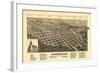 Jamestown, North Dakota - Panoramic Map-Lantern Press-Framed Art Print