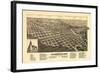 Jamestown, North Dakota - Panoramic Map-Lantern Press-Framed Art Print