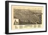 Jamestown, North Dakota - Panoramic Map-Lantern Press-Framed Art Print