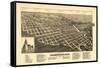 Jamestown, North Dakota - Panoramic Map-Lantern Press-Framed Stretched Canvas