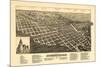 Jamestown, North Dakota - Panoramic Map-Lantern Press-Mounted Premium Giclee Print