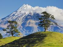 Lush hills in front of Mount Egmont-Jami Tarris-Framed Photographic Print