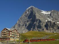 Switzerland, Bern Canton, Kleine Scheidegg, Jungfraubahn Train and the Eiger North Face-Jamie And Judy Wild-Photographic Print