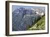 Jammer Bus on the Going-To-The-Sun Road in Glacier, Montana, USA-David R. Frazier-Framed Photographic Print