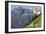 Jammer Bus on the Going-To-The-Sun Road in Glacier, Montana, USA-David R. Frazier-Framed Photographic Print