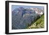 Jammer Bus on the Going-To-The-Sun Road in Glacier, Montana, USA-David R. Frazier-Framed Photographic Print