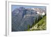 Jammer Bus on the Going-To-The-Sun Road in Glacier, Montana, USA-David R. Frazier-Framed Photographic Print