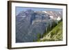 Jammer Bus on the Going-To-The-Sun Road in Glacier, Montana, USA-David R. Frazier-Framed Photographic Print