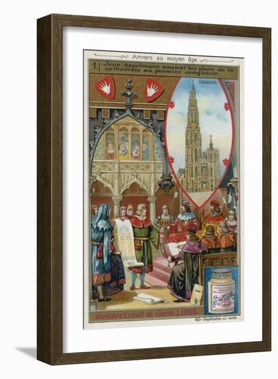 Jan Appelmans Submitting His Plans for the Cathedral of Our Lady to the First Magistrate-null-Framed Giclee Print
