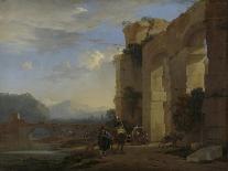 Drovers with Cattle under an Arch of the Colosseum in Rome-Jan Asselijn-Stretched Canvas