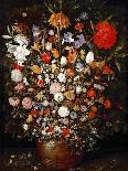 Big Flower Bouquet in a Wooden Vessel-Jan Brueghel the Elder-Giclee Print