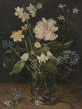 Tulips, Roses, Forget-Me-Nots and Other Flowers in a Late Ming Blue and White Vase-Jan Brueghel the Elder-Giclee Print