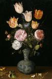 Big Flower Bouquet in a Wooden Vessel-Jan Brueghel the Elder-Giclee Print