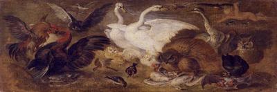 Flying Putto with Birds. Allegory of Air