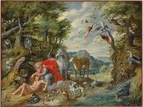 Paradise Scene with Adam and Eve-Jan Brueghel the Younger-Giclee Print