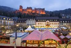 Christmas market on the marketplace in Heidelberg, Baden-Württemberg, Germany-Jan Christopher Becke-Photographic Print