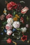Still Life with Flowers in a Glass Vase-Jan Davidsz de Heem & Rachel Ruysch-Framed Stretched Canvas