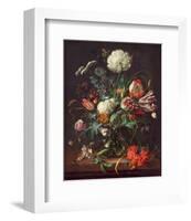 Jan Davidsz de Heem, Vase of Flowers-Dutch Florals-Framed Art Print