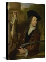 Jan De Hooghe. Anna De Hooghes Cousin, Dressed for Shooting-Ludolf Bakhuysen-Stretched Canvas