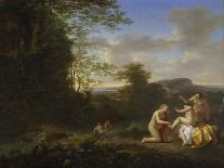 Landscape with Resting Travellers and Oxcart, C. 1645-Jan Dirksz Both-Stretched Canvas