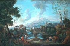 Classical Landscape-Jan Frans van Bloemen-Framed Stretched Canvas