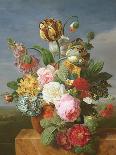 Vase de fleurs, raisins et pêches-Jan Frans van Dael-Giclee Print