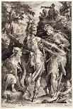 Mercury and Minerva Arm a Hero with a Bull's Hide and a Laurel Wreath, 1604-Jan Harmensz Muller-Giclee Print