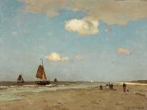 Landscape with Windmill near Schiedam. 1873-Jan Hendrik Weissenbruch-Stretched Canvas