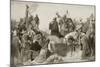 Jan Hus Praying in Front of the Stake Where He Will Be Burned-null-Mounted Giclee Print