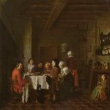 Interior Scene, next to the Chimney (Oil on Canvas)-Jan Josef the Elder Horemans-Giclee Print