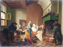 A Kitchen Interior with an Old Woman Scolding a Boy for Breaking a Dish (Oil on Canvas) (Pair of 10-Jan Josef the Younger Horemans-Giclee Print