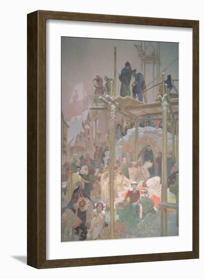 Jan Milic of Kromeriz (D.1374), from the 'Slav Epic', 1916-Alphonse Mucha-Framed Giclee Print