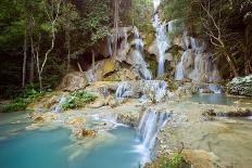 Kuang Si falls, Luang Prabang, Laos, Indochina, Southeast Asia-Jan Miracky-Stretched Canvas