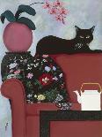 A Cat with 4 Balloons Tied to its Tail Surrounded by Gifts-Jan Panico-Giclee Print