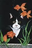 A Cat with 4 Balloons Tied to its Tail Surrounded by Gifts-Jan Panico-Giclee Print