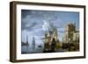 Jan Peeters / 'A sea port', ca. 1640, Flemish School, Oil on copper, 70 cm x 86 cm, P02128.-JAN PEETERS-Framed Premium Giclee Print