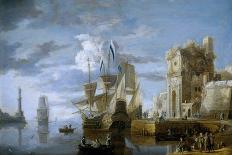 Mediterranean Castle under Siege from the Turks-Jan Peeters-Stretched Canvas