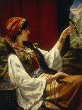 Harem Beauty holding a Bird-Jan Portielje-Mounted Giclee Print