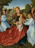 Maria mit Kind und zwei Engeln in einer Landschaft-Jan Provost-Giclee Print