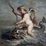 Cupid on a Dolphin, ca. 1630-Jan Quellinus-Laminated Giclee Print