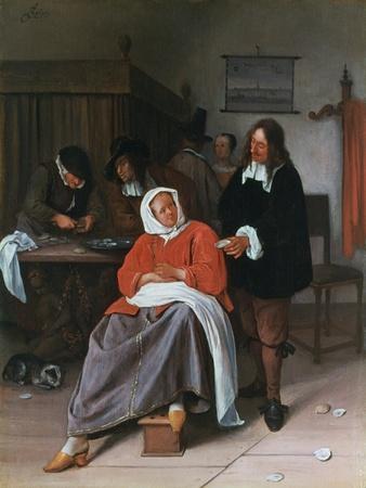 A Man Offering an Oyster to a Woman, C1660-1665