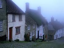 Street of "Gold Hill" Shrouded in Fog, Shaftesbury, Dorset, England-Jan Stromme-Mounted Photographic Print