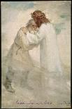 Leo Tolstoy the Russian Novelist Embracing Jesus-Jan Styka-Art Print