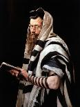 Rabbi with Tefillin-Jan Styka-Mounted Giclee Print