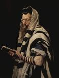 Rabbi with Tefillin-Jan Styka-Mounted Giclee Print