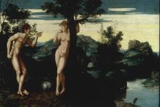 Adam and Eve in the Garden of Eden-Jan Swart van Groningen-Mounted Giclee Print