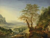 A Capriccio River Landscape, C.1700 (Oil on Copper)-Jan The Elder Griffier-Giclee Print